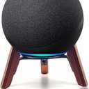 Real Wood Stand for Echo (4th Gen) Speaker (2020),Tripod Holder Accessories Protect Alexa Speaker for Sound Better,Secure Stable Wooden Mount with Metal Frame for Echo Newest Model 2024 (Walnut)