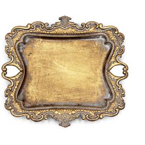 Vintage Small Gold Ring Dish, Birthday & Wedding Gifts for WomenWedding Ring Tray - 5.3 x 4.5 inches