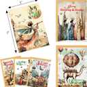 4 x Fancy Land African American Nativity Christmas Cards Foil Embossed Black Religious Holiday Greeting Cards Bulk with Envelopes for Christian Holy Family Supplies 24Pcs