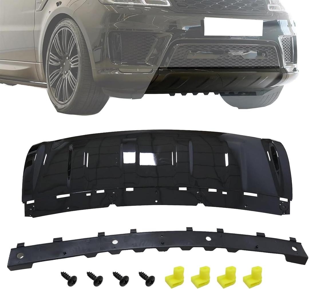 Glossy Black Front Bumper Plate Cover LR109870 LR099367 Fit for Land Rover Range Rover Sport 2018-2022 L494 Sport 2018, Towing Eye Protector