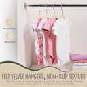 50 Premium Baby Velvet Hangers - 11.8" Non-Slip, Ultra-Slim Space-Saving Children Closet Hangers - 360 Swivel Hook, Strong & Durable Infant & Toddler Clothes Hangers for Wardrobe - Ivory