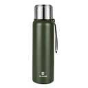 Insulated Vacuum Thermo Bottle 1000ml/33.8oz With Cup Stainless Steel Coffee Bottles For Hot And Cold Drink Water Flask.(Green,1000ml)