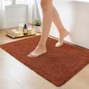 Bathroom Rugs 30"x20", Extra Soft Absorbent Plush Bath Mat Rubber Backing Quick Dry, Machine Washable Bath Mats for Bathroom Tub, Floor, Shower, Bedroom, Rust Brown