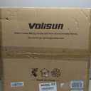 VOLISUN Low Profile Ceiling Fans with Lights and Remote, 20in Flush Mount Ceiling Fans with Light, 3000K-6500K Dimmable Fandelier LED Fan Light, White Bladeless Ceiling Fans with Lights for Bedroom
