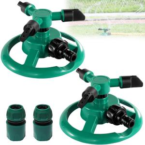 2 Pack Sprinklers for Yard, 360Rotating Lawn Sprinkler, Sprinklers for Yard Large Area, Powerful and Even Watering for Lawns and Gardens