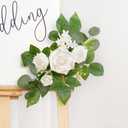 WEIERYUE(Pack of 2 Artificial Flowers Decorations, Wedding Flowers, Wedding, Banquet, Party, Reception Entrance Welcome Sign and Background Decoration(White)