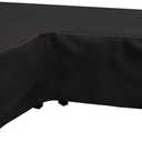 Enzeno Garden L-Shape Furniture Cover Waterproof, 420D Heavy Duty Oxford Fabric Outdoor Rattan Corner Sofa Cover with Waterproof Tape (Black, 83x102x34inch)
