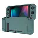 eXtremeRate PlayVital Back Cover for Nintendo Switch Console, Separable Protector Hard Shell for NS Joycon,Dockable Protective Case for Nintendo Switch - Hunter Green (NOT for Switch 2)