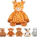 Weighted Stuffed Animals Giraffe Plush Heated Microwavable Weighted Plushis Stuffy Lavender Scented Giraffe Stuffed Animal Calming Gift for Kids and Adults