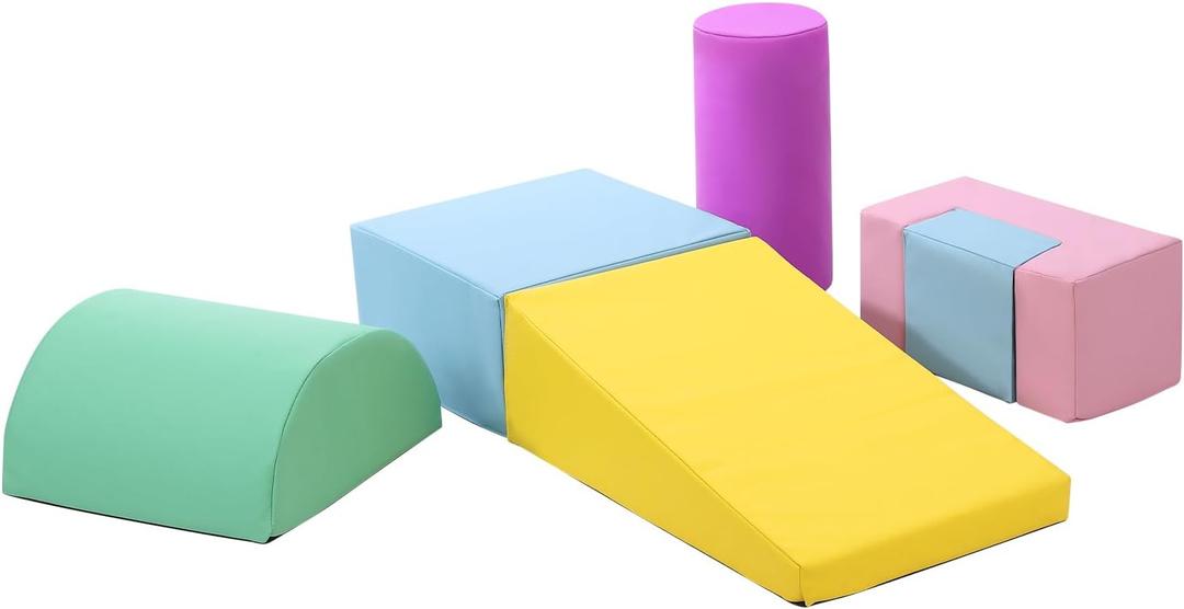 Soft Climbing Indoor Set for Toddlers - 6PCS Foam Climbing Blocks for Crawling, Sliding, and Active Play - Safe Toddler Climbing Toys for Ages 1-3