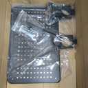 Mobile TV Carts on Wheels for 21-60 Inch Flat/ Curved Panel Screens TVs - Height Adjustable Floor Trolley Stand with Shelf Holds up to 77lbs - Max VESA 400x400mm, Black