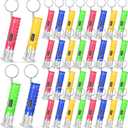 Jexine 50 Pcs Mini Flashlight Keychains Bulk with Lanyard Portable Small Plastic LED Key Chains Flashlights for Night Reading Emergency Hurricane Camping Hiking Party Favors(Multicolor,Simple)
