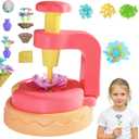 KEGOZ Flower Making Machine for Kids, DIY Flower Craft Kit with Flower Maker, Arts and Crafts for Girls Ages 4-6-8, Birthday Easter Gifts for 4 5 6 7 8 9 Year Old Girls, Kids DIY Bouquet Making Toy