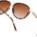 FEISEDY Retro Polarized Aviator Sunglasses for Women Men Vintage Square Sunglass With Classic Style B0259