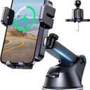 JOYROOM Wireless Car Charger,15W Qi Fast Charging Car Charger Phone Holder Mount, Auto-Clamping Alignment Windshield Dashboard Air Vent Cell Phone Holder for iPhone 16 Pro Max/15 Pro,Samsung S24/S23