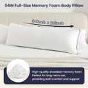 Rainmr Shredded Memory Foam Extra-Firm Body Pillow, Breathable Thick Body Pillow for Side Sleep, 20 x 54 Inches Long Hugging Bed Pillows for Adults,Big Support Full Body Pillow for Sleeping