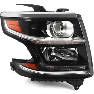 Passenger Side Xenon Projection Headlights Compatible with 2015-2020 Suburban/Tahoe w/DRL Headlamps GM2503406 84582598 w/o Bulb (Right)