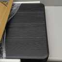 4ft Folding Table, Portable Fold-in-Half Adjustable Height Utility Table for Indoor/Outdoor Use, Durable HDPE & Steel, Stable & Lightweight, Multi-Purpose, Black Woodgrain