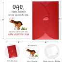 4 x Funny Valentines Day Card for Dog Dad Valentines Day Card from Dog Valentine's Day Gifts for Dog Dad from Daughter Son Valentines Card Gifts for Men Husband Dog Owner Dog Lover with Envelope