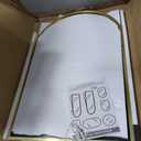 Arched Bathroom Mirror for Wall, 36" x 24" Metal Frame Vanity Mirror, Gold