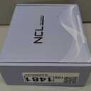 NCL 2 Pack Black Door Handle Interior, Wave Door Lever Door Knob with Lock, Privacy Door Handle for Bath & Bedroom