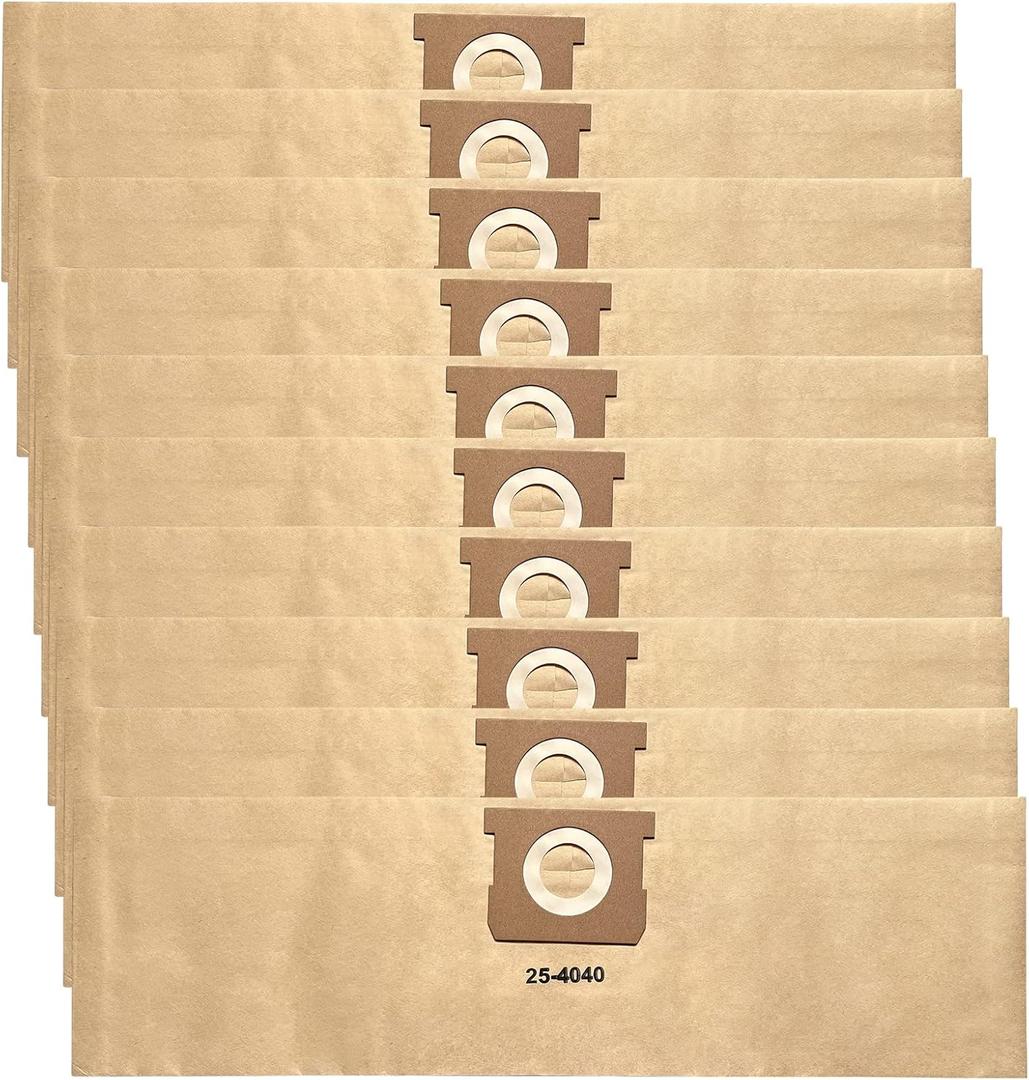 10 Pack DXVA25-4040 Dust Bag-4 gallon Replacement for DEWALT DXV04T 4 Gallon Wet/Dry Vacuum