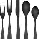 40 Piece Silverware Set, Bettlife Matte Black Silverware Set for 8, Stainless Steel Flatware, Utensil Sets Cutlery Set for New Apartment, Minimalist, Dishwasher Safe