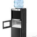 Antarctic Star 3-in-1 Water Cooler Dispenser with Built-in Ice Maker, Hot & Cold Top Loading, Water Dispenser for 5 Gallon Bottle, 33LBS/24H Ice Maker with Child Safety Lock, Black