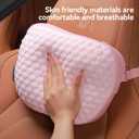 Car Headrest and Lumbar Support Pillow Set,1 Piece, Neck & Back Support for Driver/Passenger Seat, Comfortable & Breathable, Relieves Neck & Back Pain, Ideal for Long Drives (B/Pink)