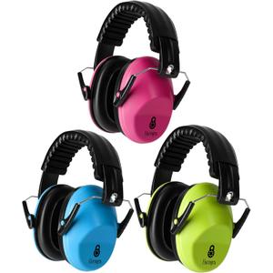 Floriogra 3 Pack Noise Canceling Headphones for Kids, Kids Ear Protection Earmuffs for Autism, Toddler, Children, Noise Cancelling Sound Proof Earmuffs/Headphones for Concerts, Air Shows, Fireworks (Blue+green+pink)