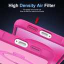 Magnetic Compatible with Samsung Galaxy S25 & S24 Case with Stand [Military Grade Drop][Compatible with Magnet] Ring Holder Translucent Slim Hard Back Soft Edge, Rose Red