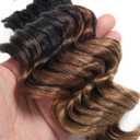7 x Ocean Wave Crochet Hair 9 Inch Brown Blonde Ombre Curly Braiding Ocean Wave Hair 7 Packs T1 30 27 Deep Wave Short Wavy Crochet Braids Hair Extensions for Women (9Inch (Pack of 7), T1/30/27)