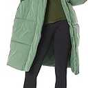 Amazon Essentials Women's Oversized Long Puffer Jacket, Sage Green, 3X