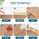 Flexible Baseboard Molding Trim, 4 Inch x 20 Feet Vinyl Wall Base with 10% Wider Self-Adhesive Tape, Peel and Stick Cove Base, Rubber Wall Base Baseboard Trim for Garage, Living Room,Bathrooms, Brown