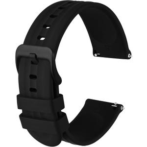 Anbeer Silicone Watch Band  22mm, Quick Release Rubber Replacement Strap for Men Women - Extra Long