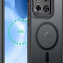 FNTCASE for Motorola Moto G-Stylus-5G-2025 Case: Magnetic Translucent Matte Shockproof Slim Cell Phone Cover - Military Grade Drop Proof Hard Back Anti-Fingerprint Protective Case (6.7 inch/Black)