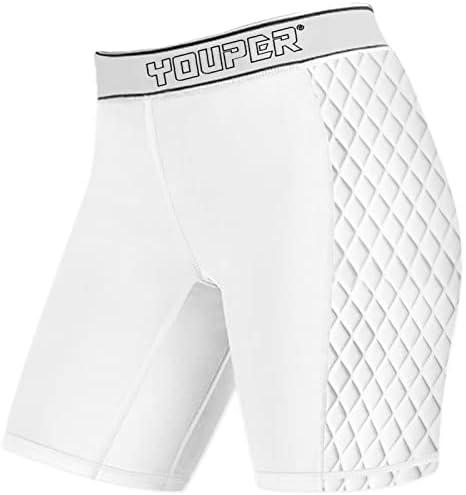 Youper Women's Classic Softball Sliding Shorts, Compression Padded Slider Shorts L