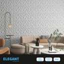 Art3d 50-Pack 3D Wall Panels for Interior Wall Decor, Modern Diamond Textured Accent Wall Paneling for Gaming Living Room TV Wall Background, 12 x 12 inch White