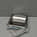 Brushed Nickel Recessed Toilet Paper Holder, Contemporary Hotel Style Pivoting in Wall Toilet Paper Holder - Recessed Toilet Tissue Holder, Regular Roll