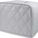 Toaster Cover 2 Slice, Cotton and Linen Quilted Toasters Covers, Toasters Dust Cover, Universal Size Toaster Dust Covers for Small Kitchen Appliances Dust and Fingerprint (Gray)