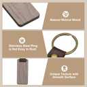 PATIKIL Wood Keychain Blanks Wooden Keychain Blanks Personalized Keychain Tags Small Key Chain Bulk for Laser Engraving