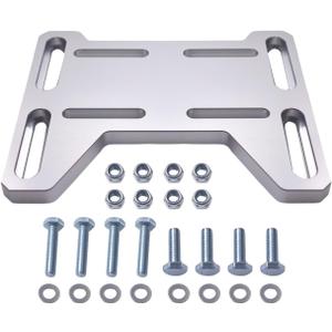 AKSGKGQ Adjustable Mini Bike Mounting Plate Adapter Bracket for 79cc 97cc 100cc Coleman CT100U CC100X Baja DoodleBug DB30 Motovox MBX10 MBX11 for Predator 212cc Tecumseh 4 Stroke Engine Parts (Silver)