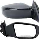 Right Passenger Black Side Mirror Compatible with Nissan Altima 2013-2018 Sedan Power Glass/Non-Folding/Non-Heated Door Mirrors Outside Rear View Mirror Replace # 963013TH0A