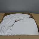 Serta Goose Feather Down Fiber Cotton Comforter Queen Size - 100% Cotton Duvet Insert - Hotel Luxury Hypoallergenic Bedding Comforter Light Warmth 90 x 90 Inch White