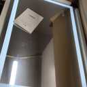 LOAAO 24"X36" LED Bathroom Mirror Black Framed, Anti-Fog, Dimmable, Lighted Bathroom Vanity Mirror for Wall, Memory Function, Tempered Glass