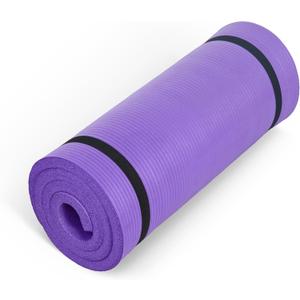CAP Barbell 1-Inch High Density Exercise Yoga Mat with Strap | Multiple Colors