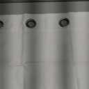 UPOPO White Valance Curtains 18 inches Long Linen Textured Curtain Valance Toppers Kitchen Short Small Mini Cabinet Caravan Living Room Bedroom Window Curtain Valances 1 Panel Grommet Top