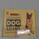 Leather Dog Leash 6ft x 3/4 inch,Strong Heavy Duty Genuine Leather Braided Dog Training Leash, Soft and Comfortable Leather Leash for Large Dogs, Medium Small Dogs (Brown, 6FT*3/4in)