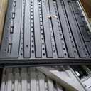 Rubbermaid Resin Outdoor Storage Shed With Floor (7 x 3.5 Ft.) Weather Resistant Brown/Grey Organization for Home/Lawn Mower/Backyard Equipment/Bike Storage/Pool Supplies