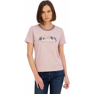 Spyder Womens Mountain Range Graphic Short Sleeve Tee T-Shirt, Pale Mauve, XL